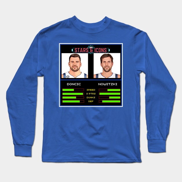 Luka & Dirk - NBA Jam “Stars & Icons” Edition Long Sleeve T-Shirt by M.I.M.P.